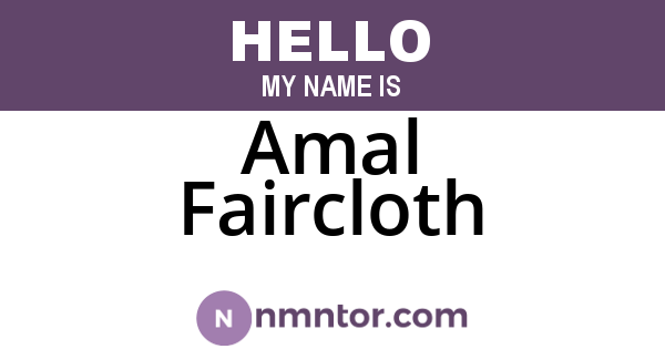 Amal Faircloth