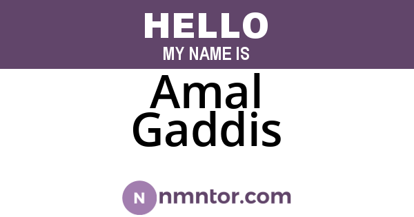 Amal Gaddis