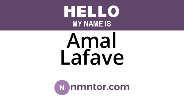 Amal Lafave