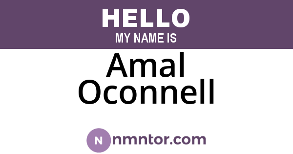 Amal Oconnell