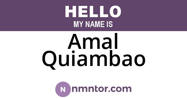 Amal Quiambao