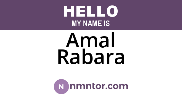 Amal Rabara