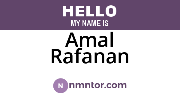 Amal Rafanan