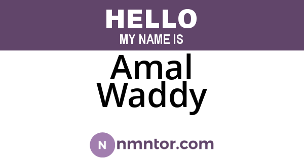 Amal Waddy