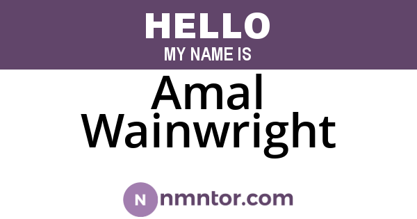 Amal Wainwright