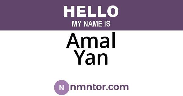 Amal Yan