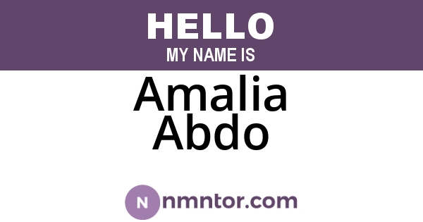 Amalia Abdo
