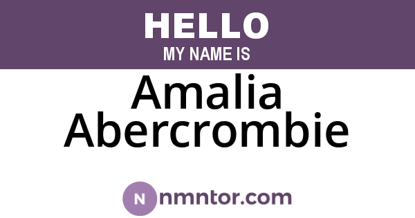 Amalia Abercrombie
