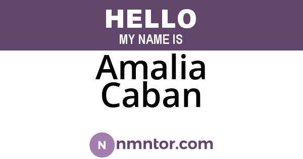 Amalia Caban