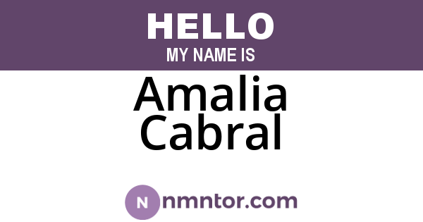 Amalia Cabral