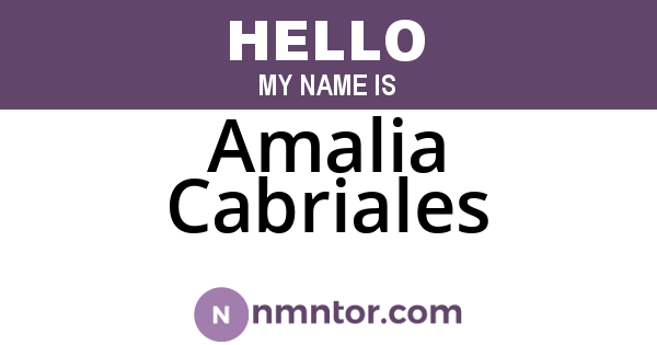Amalia Cabriales