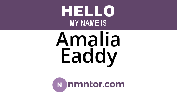 Amalia Eaddy