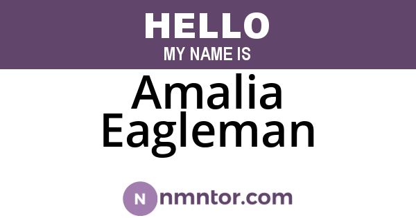 Amalia Eagleman