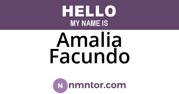 Amalia Facundo