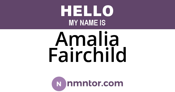 Amalia Fairchild