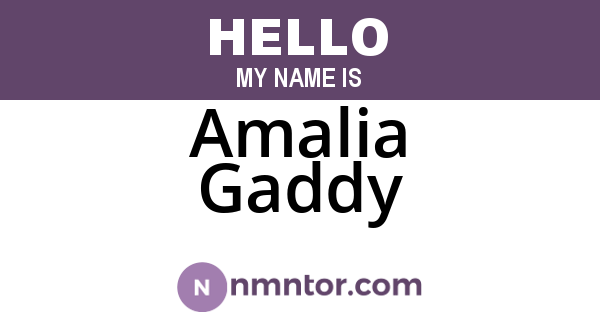 Amalia Gaddy