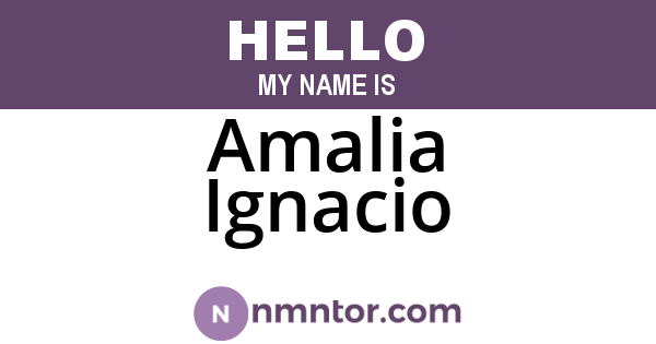 Amalia Ignacio