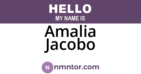 Amalia Jacobo