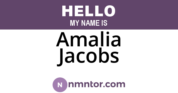 Amalia Jacobs