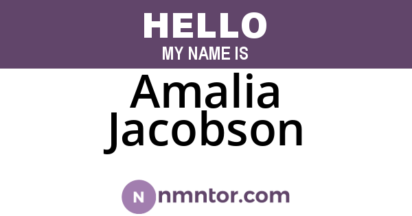 Amalia Jacobson