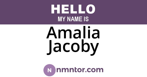 Amalia Jacoby