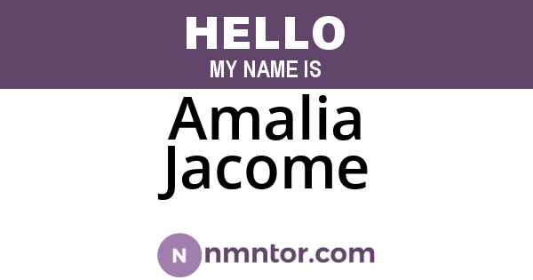 Amalia Jacome