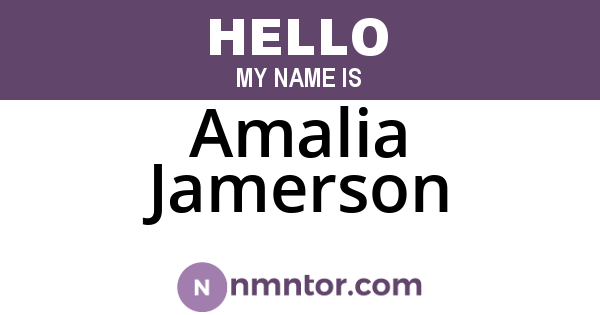 Amalia Jamerson