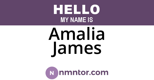 Amalia James
