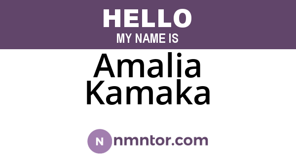 Amalia Kamaka