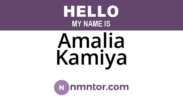 Amalia Kamiya