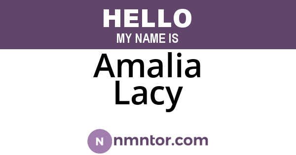 Amalia Lacy