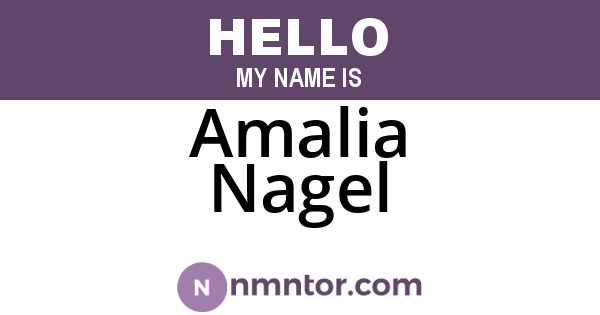 Amalia Nagel
