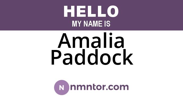 Amalia Paddock