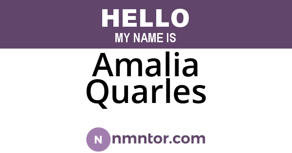 Amalia Quarles