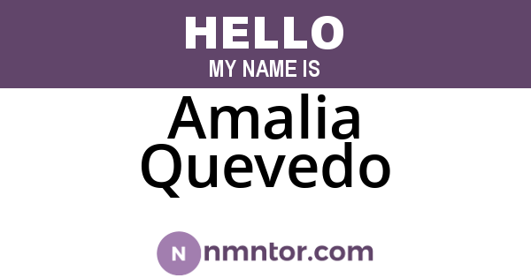 Amalia Quevedo