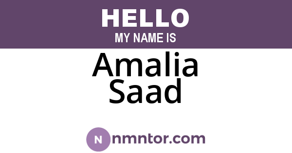 Amalia Saad