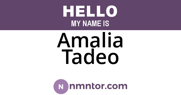 Amalia Tadeo