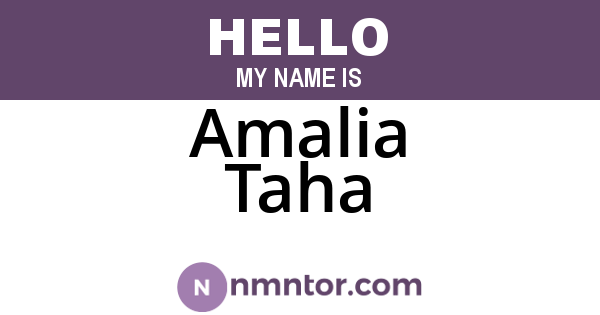 Amalia Taha