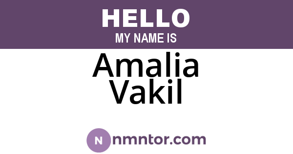Amalia Vakil