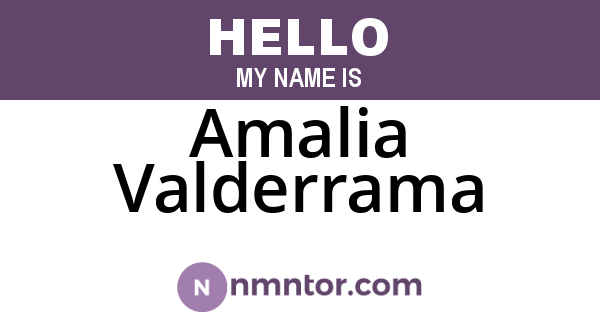 Amalia Valderrama