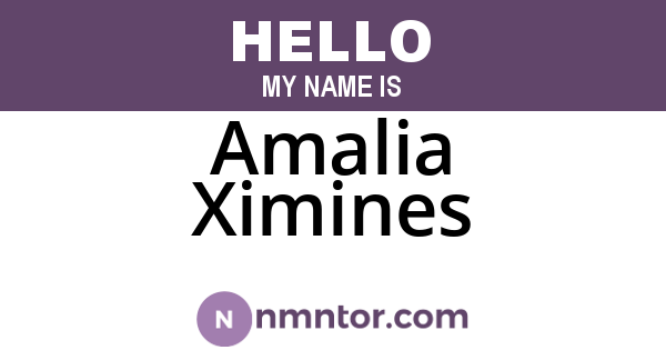 Amalia Ximines