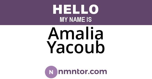 Amalia Yacoub