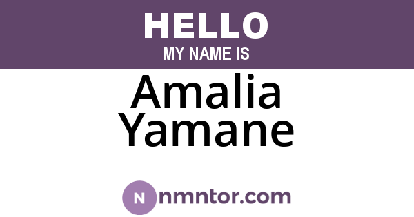 Amalia Yamane