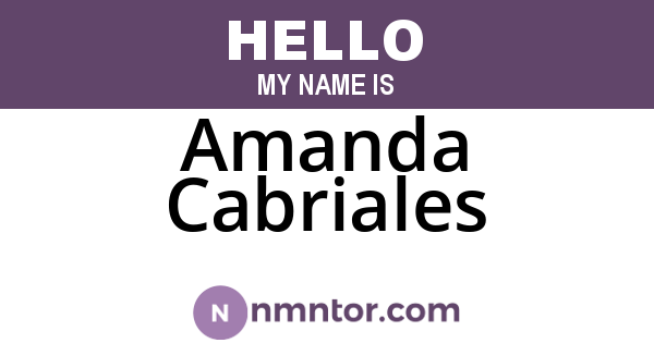 Amanda Cabriales