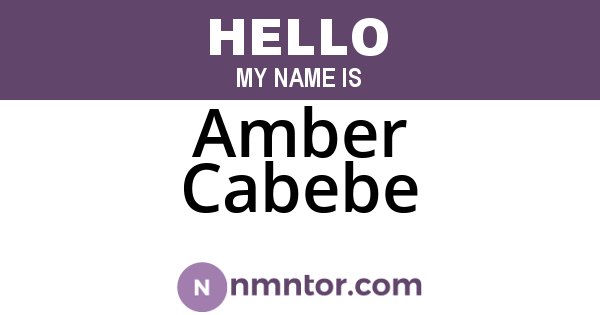 Amber Cabebe