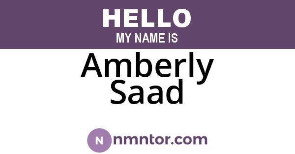 Amberly Saad