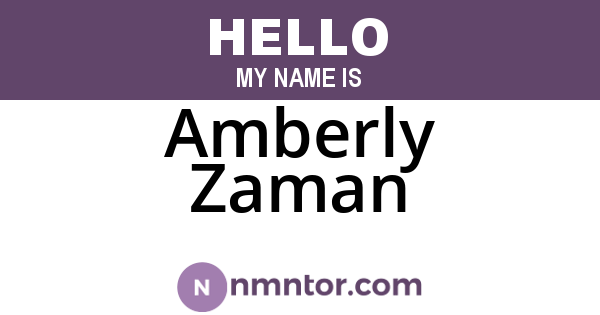 Amberly Zaman