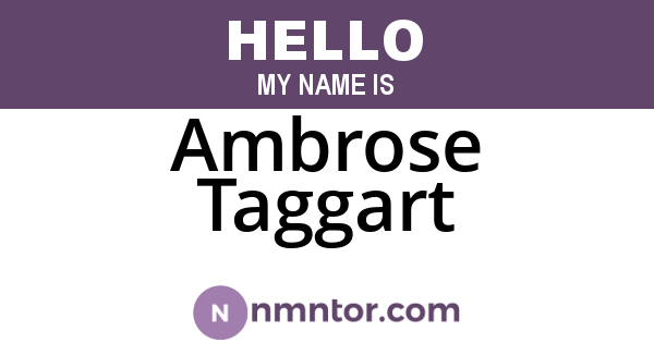 Ambrose Taggart