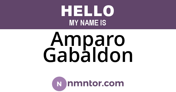 Amparo Gabaldon
