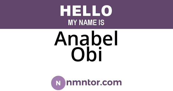 Anabel Obi